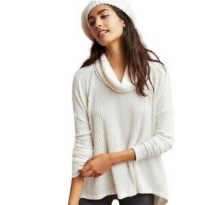 Anthropologie Saturday Sunday Oversize Cowl Neck Hi Low Sweater Tunic XS / S EUC